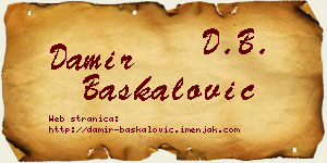 Damir Baškalović vizit kartica